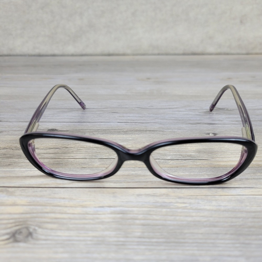 Coach Eyeglasses Holly (504) Black Purple Oval Frames Womens 50-16-135 - Picture 2 of 12